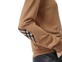 CAMEL Pull en laine mérinos avec Vintage check