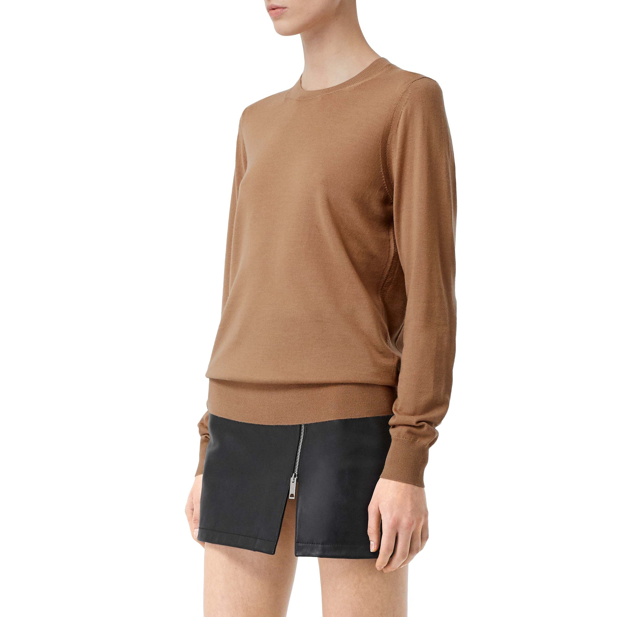 CAMEL Pull en laine mérinos avec Vintage check