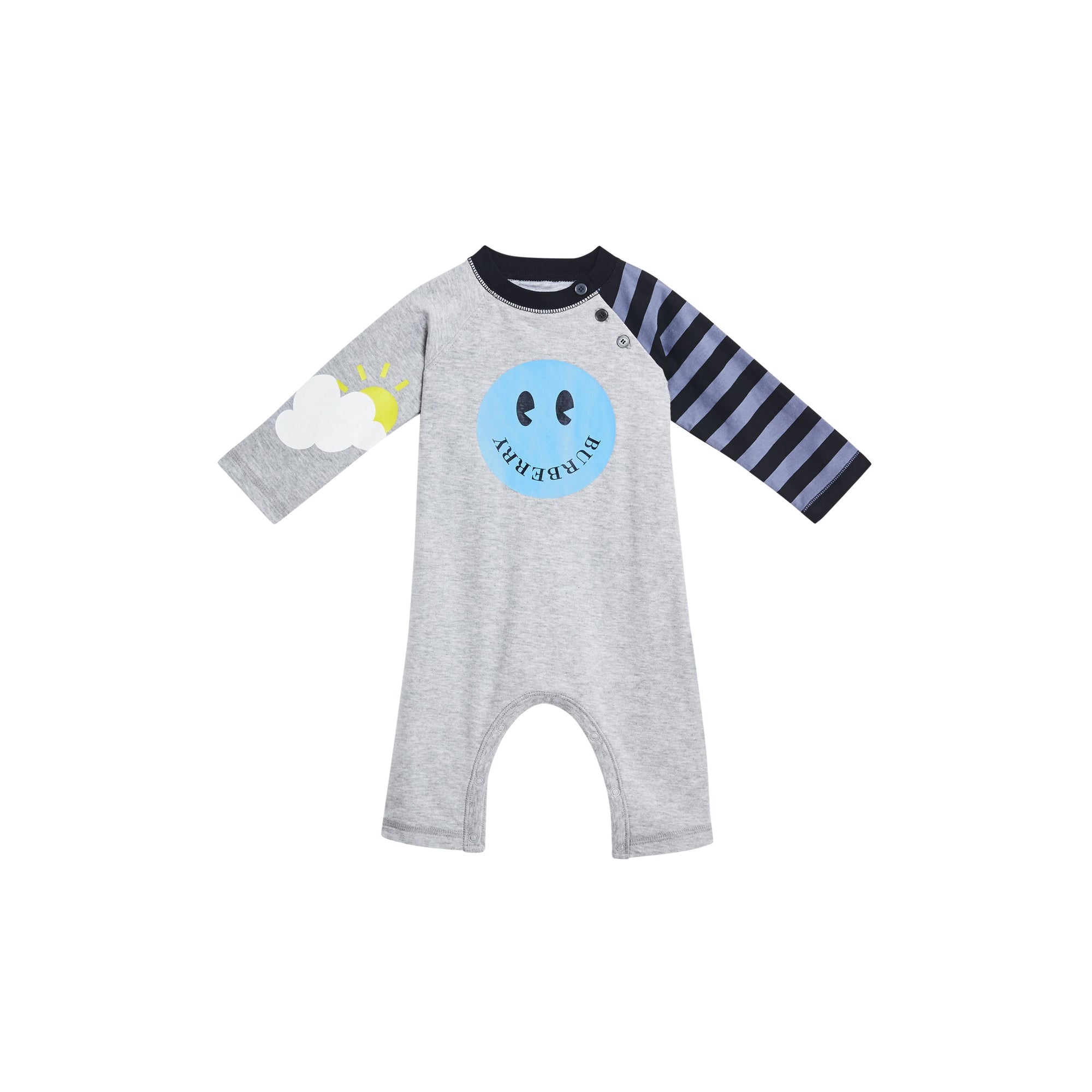 GREY MELANGE Combinaison en coton avec imprimé smiley