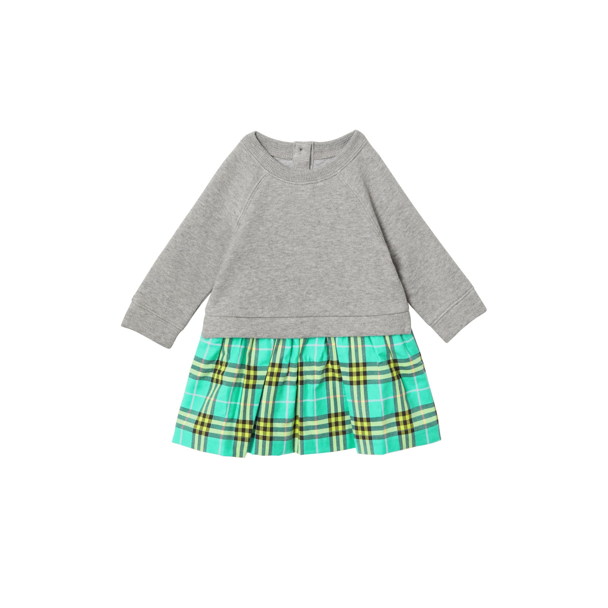 BR TURQUOISE IP CHK Robe pull en coton à motif check