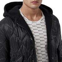BLACK Veste à capuche matelassée réversible