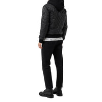 BLACK Veste à capuche matelassée réversible