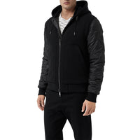 BLACK Veste à capuche matelassée réversible