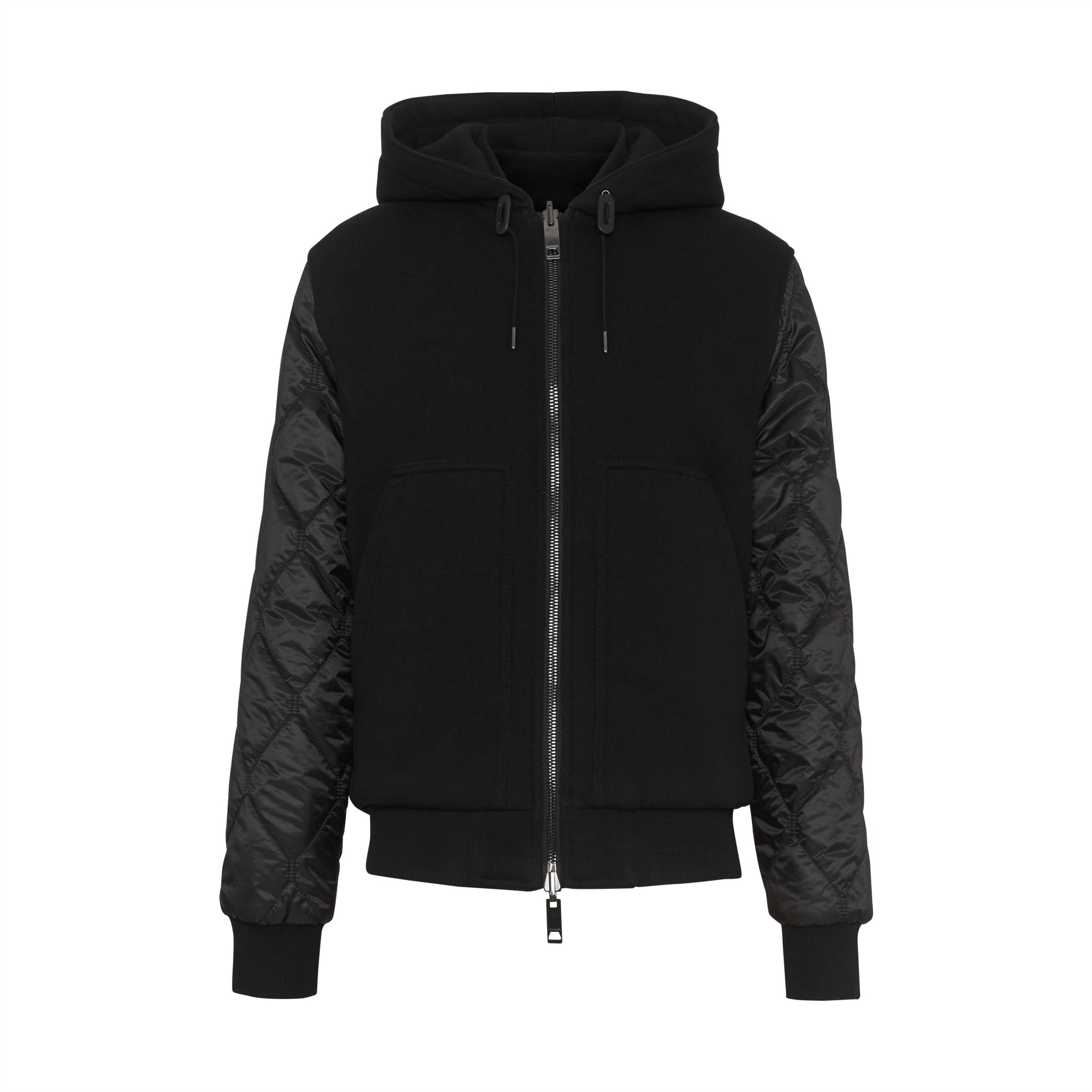 BLACK Veste à capuche matelassée réversible
