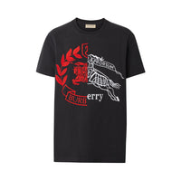 BLACK T-shirt en coton avec écusson