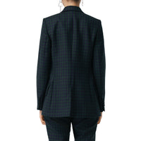 NAVY CHK Blazer en laine extensible à motif check