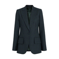 NAVY CHK Blazer en laine extensible à motif check
