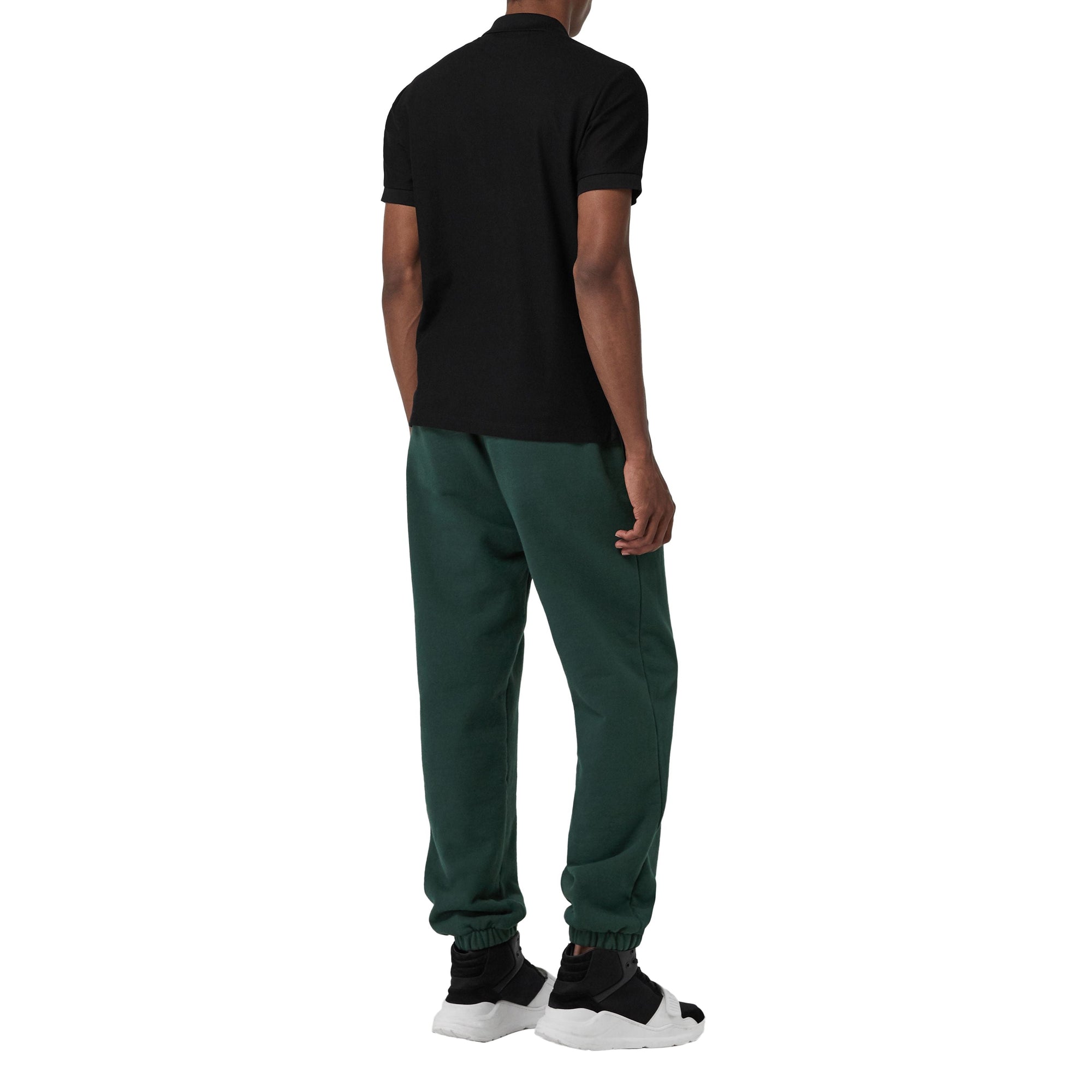 BLACK Polo en piqué de coton avec logo d'archive