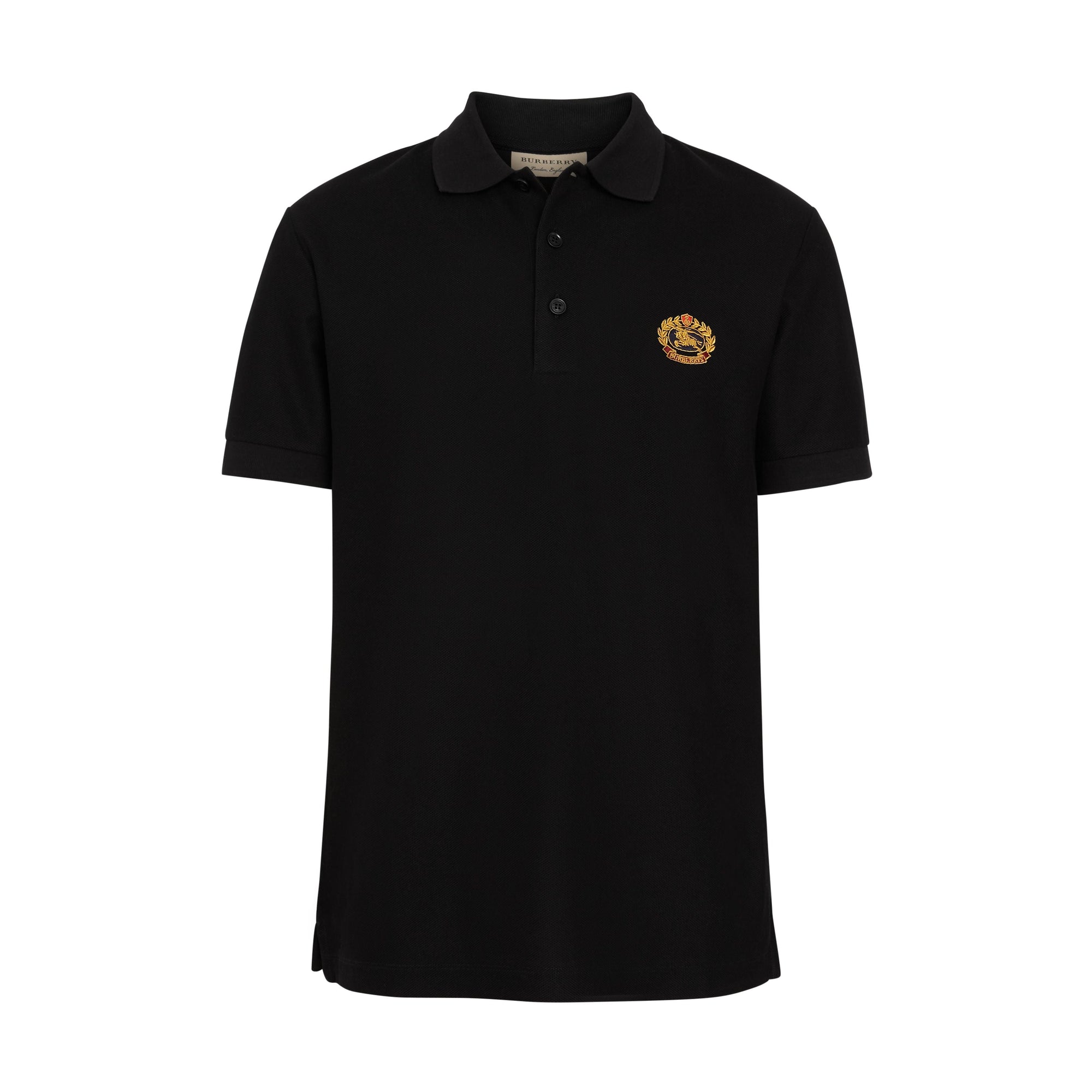 BLACK Polo en piqué de coton avec logo d'archive