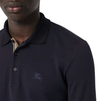 NAVY Polo en piqué de coton à manches longues
