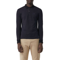 NAVY Polo en piqué de coton à manches longues