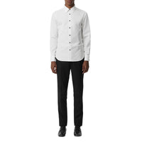 WHITE Chemise habillée classique en popeline de coton