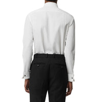 WHITE Chemise habillée classique en popeline de coton