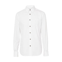 WHITE Chemise habillée classique en popeline de coton