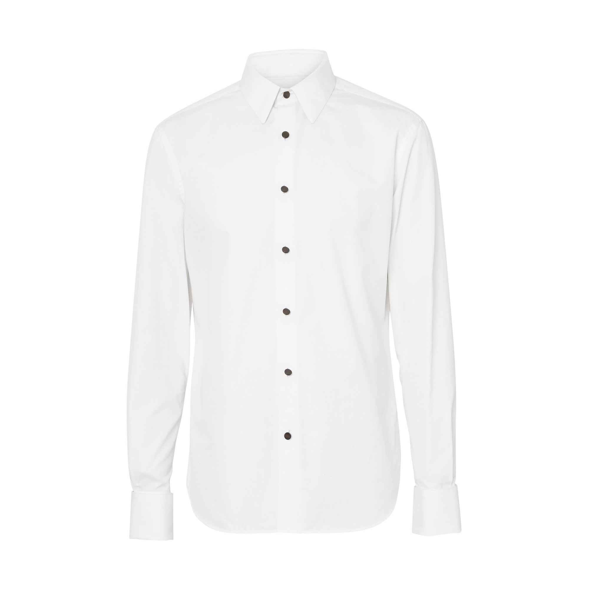 WHITE Chemise habillée classique en popeline de coton