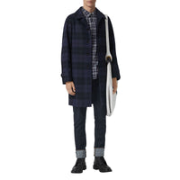 NAVY IP PATTERN Chemise en coton à motif check et emblèmes du Cavalier