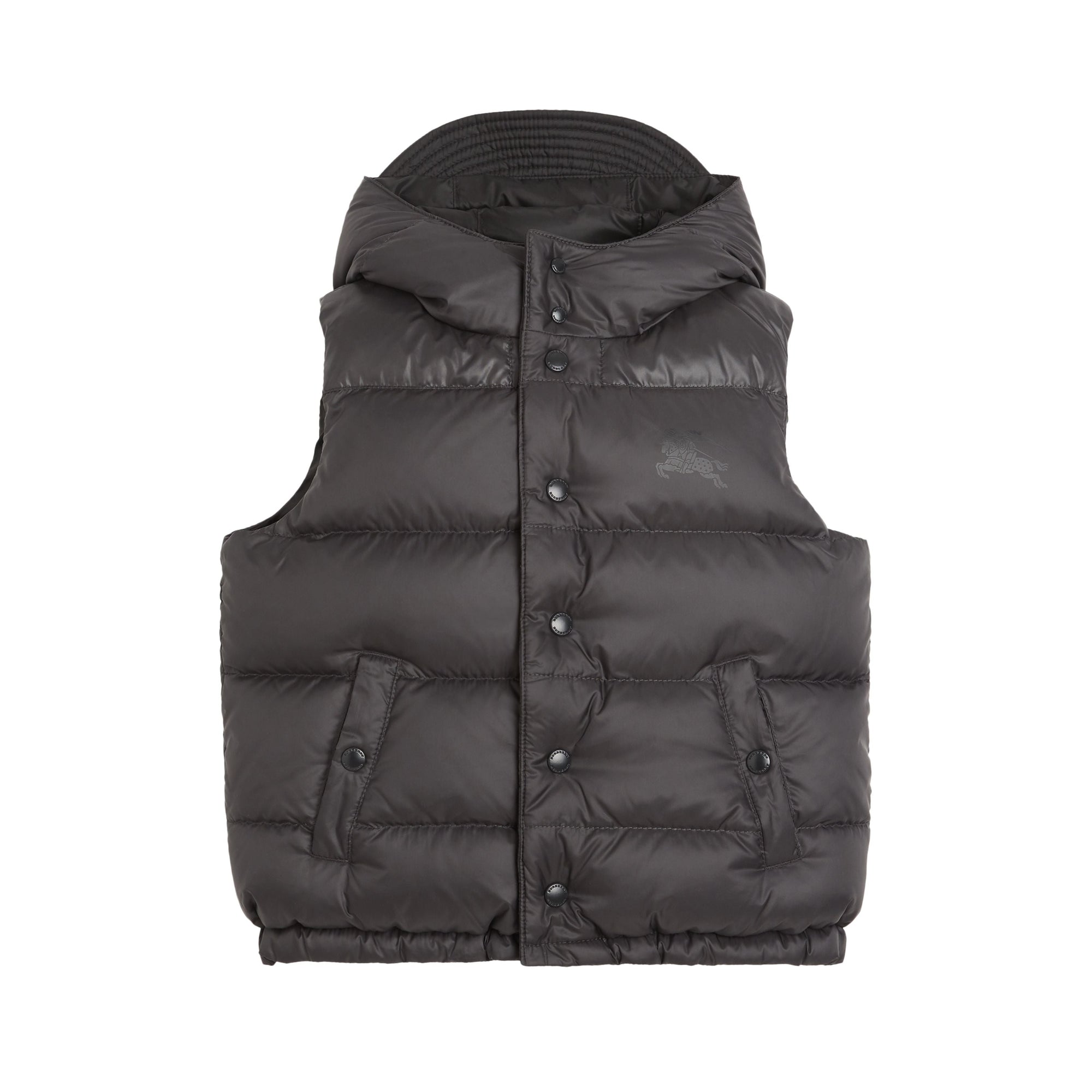 DARK GREY Veste sans manches réversible rembourrée à capuche