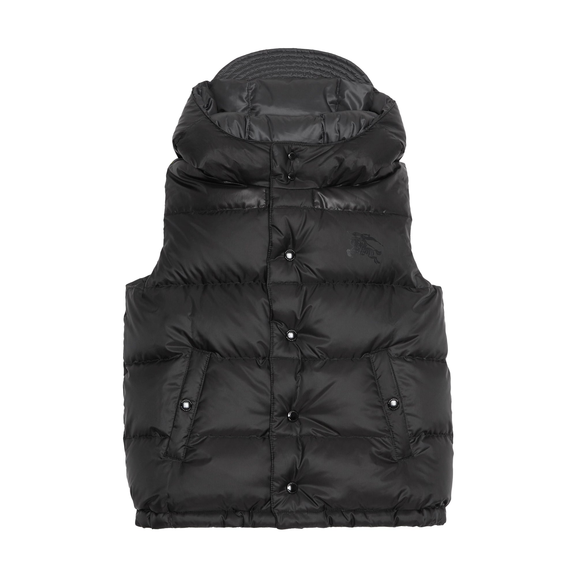 DARK GREY Veste sans manches réversible rembourrée à capuche