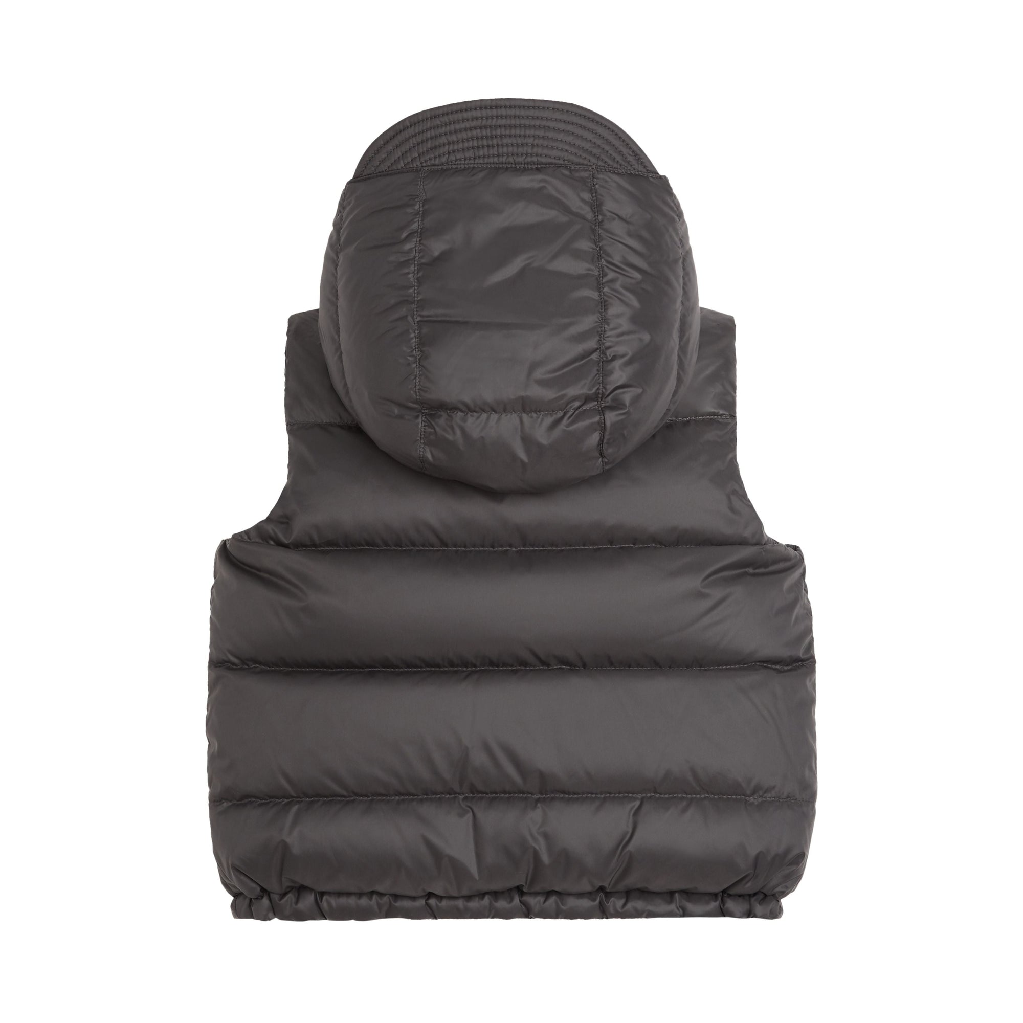 DARK GREY Veste sans manches réversible rembourrée à capuche