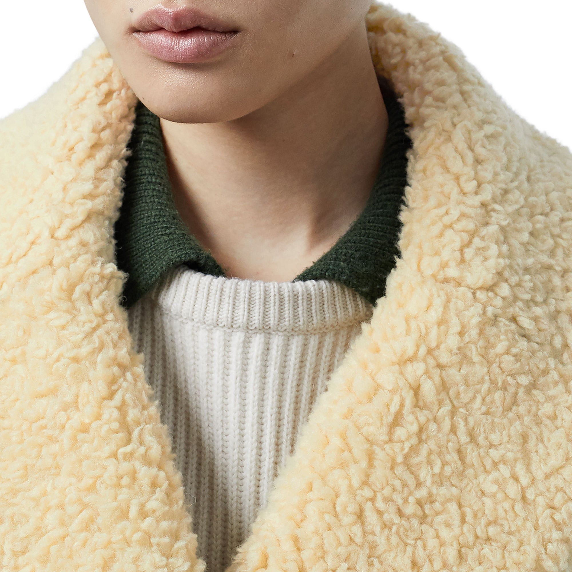 Manteau oversize à double boutonnage en faux shearling - Camomille