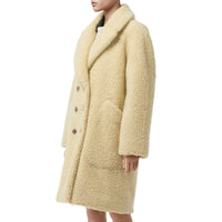 Manteau oversize à double boutonnage en faux shearling - Camomille