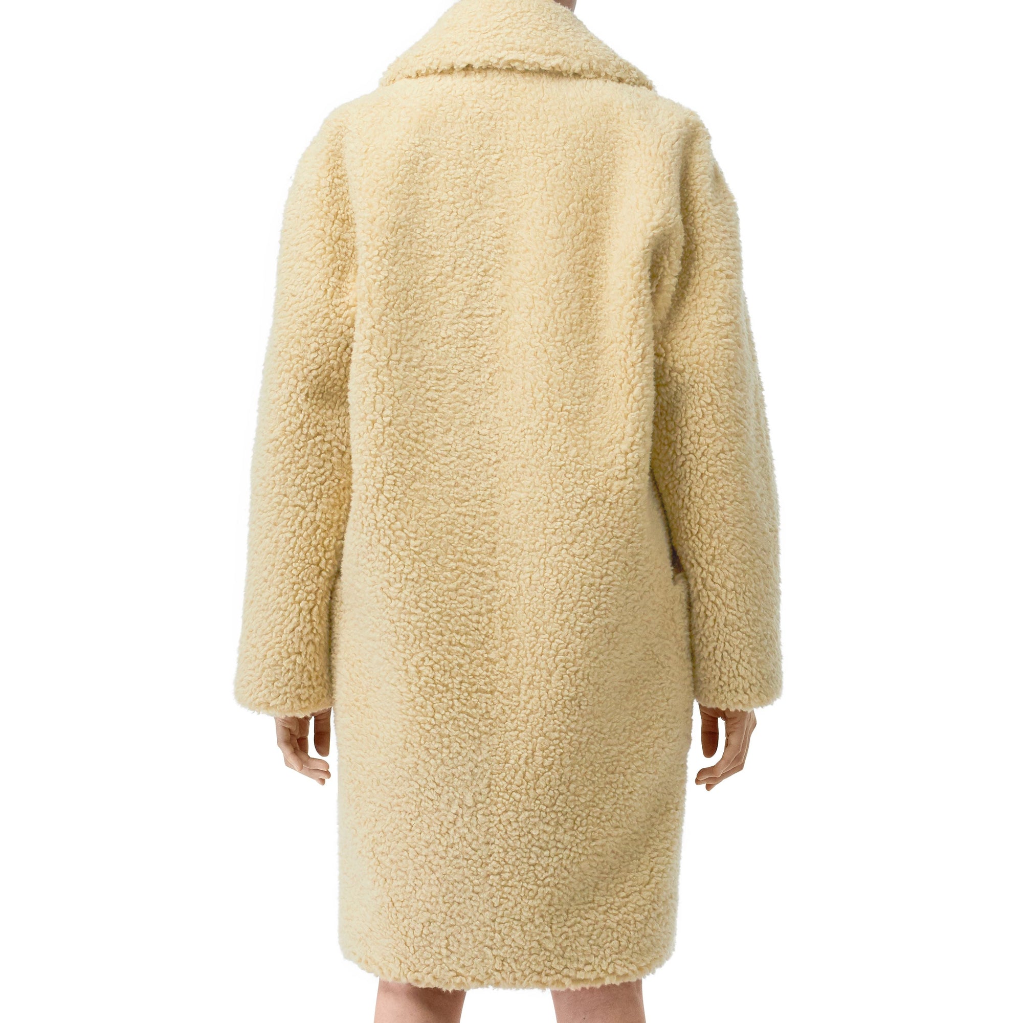 Manteau oversize à double boutonnage en faux shearling - Camomille