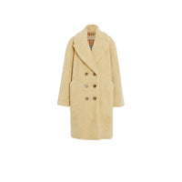 Manteau oversize à double boutonnage en faux shearling - Camomille