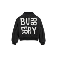 BLACK Bomber en taffetas à mémoire de forme avec logo imprimé