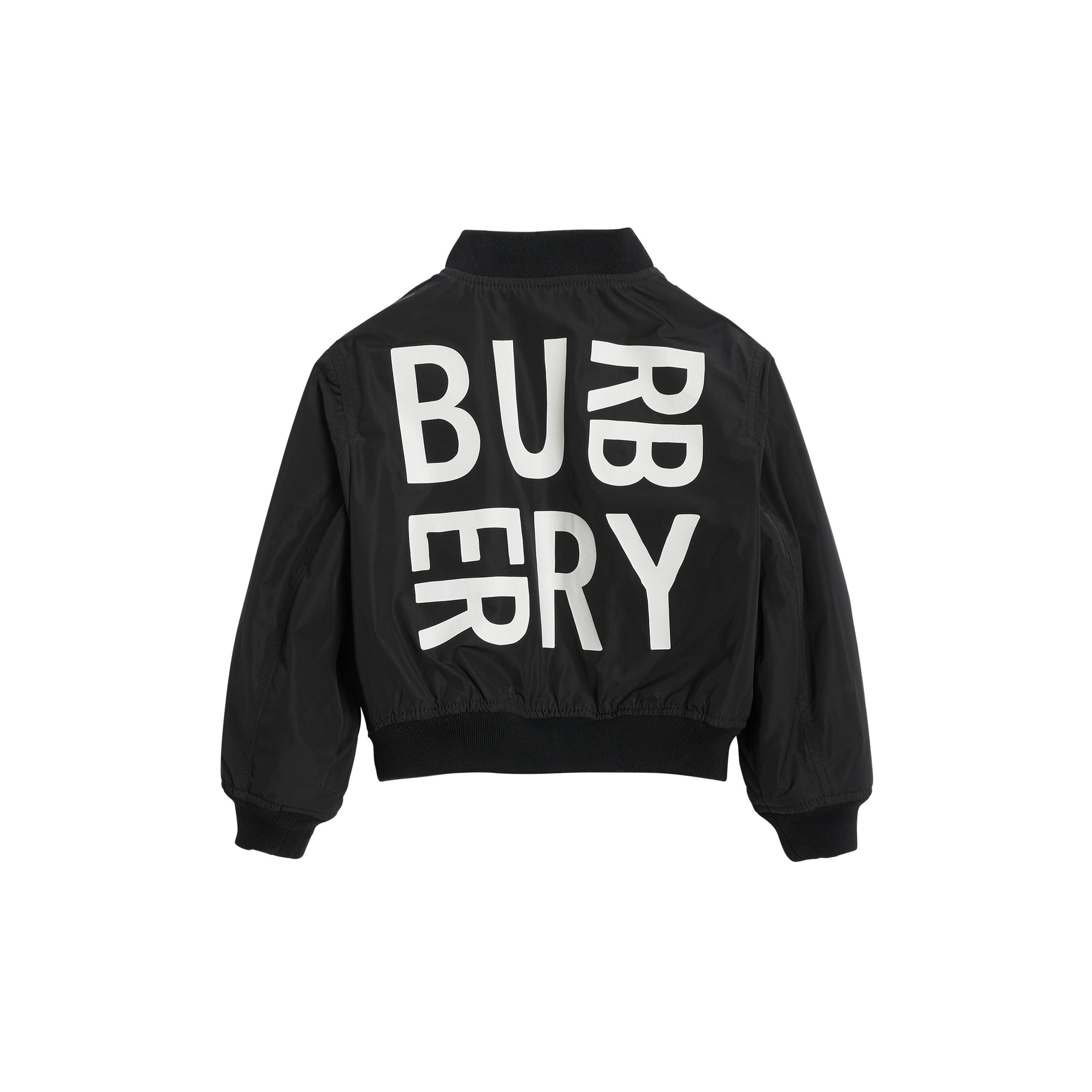 BLACK Bomber en taffetas à mémoire de forme avec logo imprimé