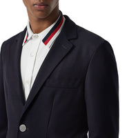 NAVY Blazer slim en gabardine de laine avec bouton en métal