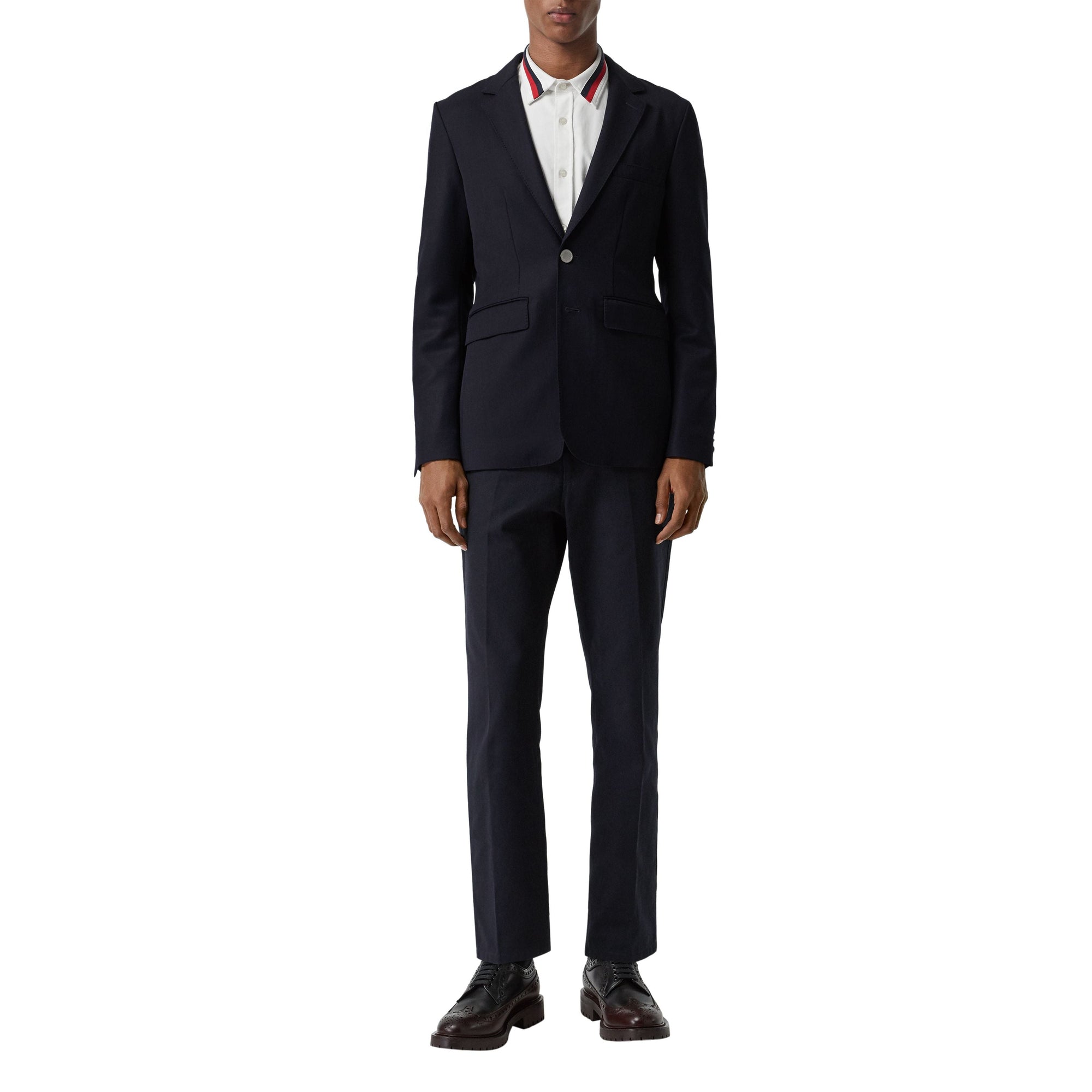 NAVY Blazer slim en gabardine de laine avec bouton en métal