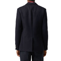 NAVY Blazer slim en gabardine de laine avec bouton en métal
