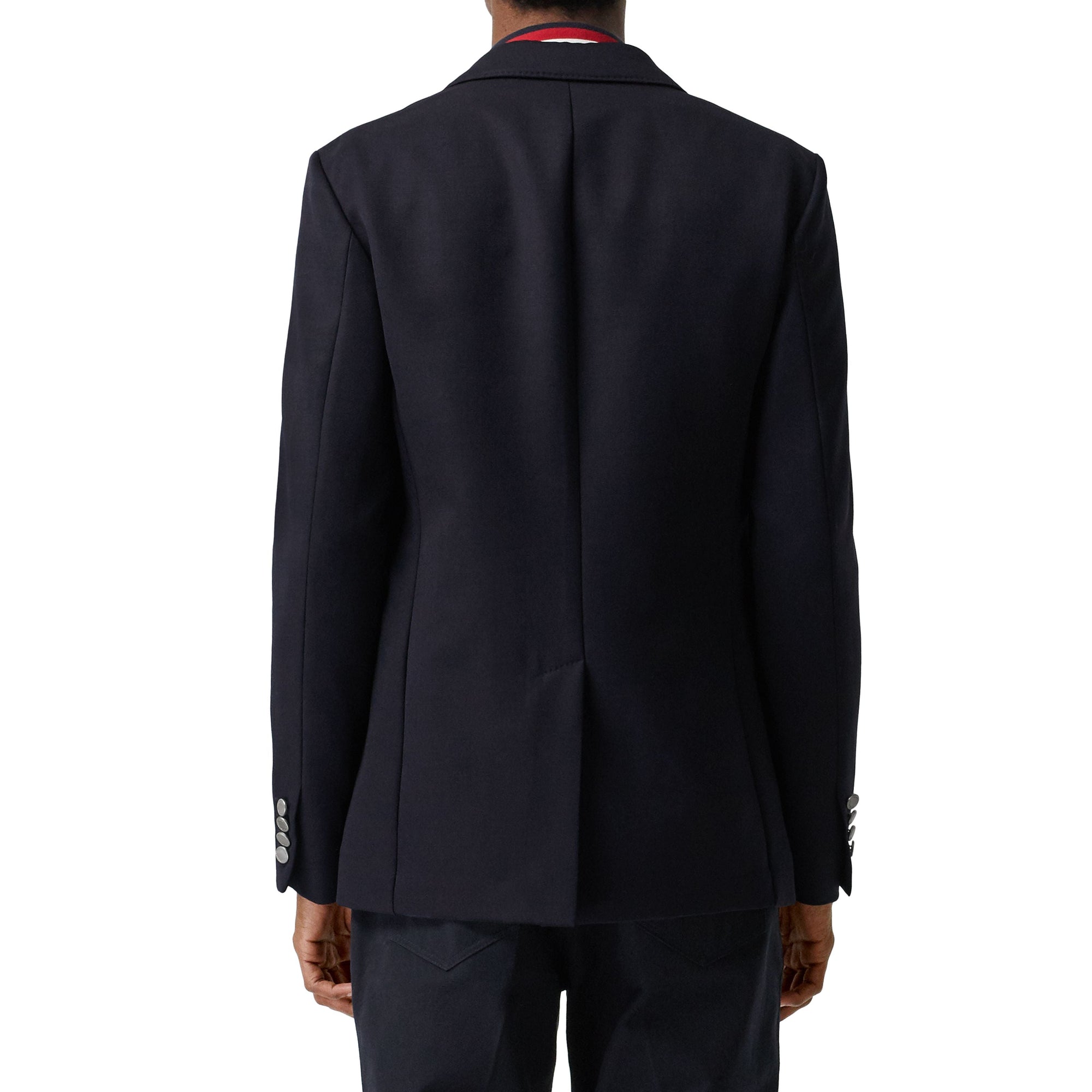 NAVY Blazer slim en gabardine de laine avec bouton en métal