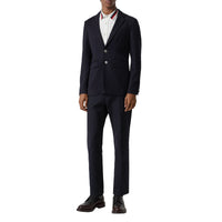 NAVY Blazer slim en gabardine de laine avec bouton en métal