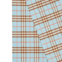 PALE PERIDOT BLUE Écharpe classique en cachemire à motif Vintage check