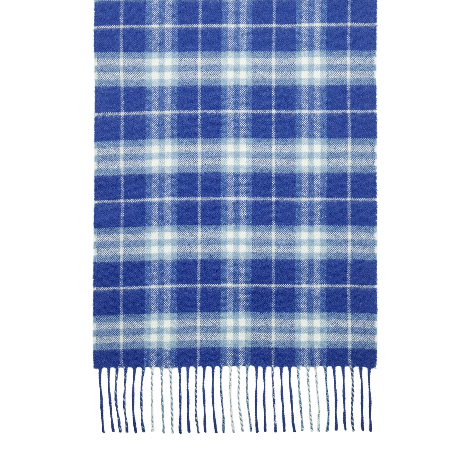 BRIGHT LAPIS Écharpe classique en cachemire à motif Vintage check