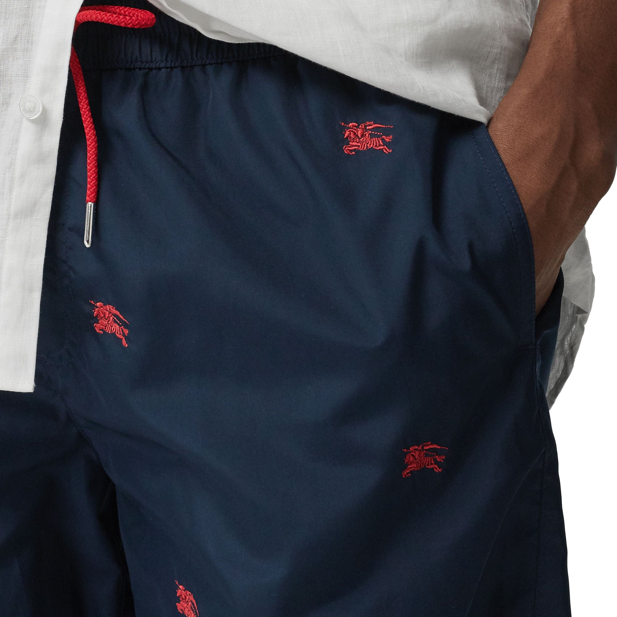 NAVY IP PATTERN Short de bain à cordon de serrage avec logo d'archive