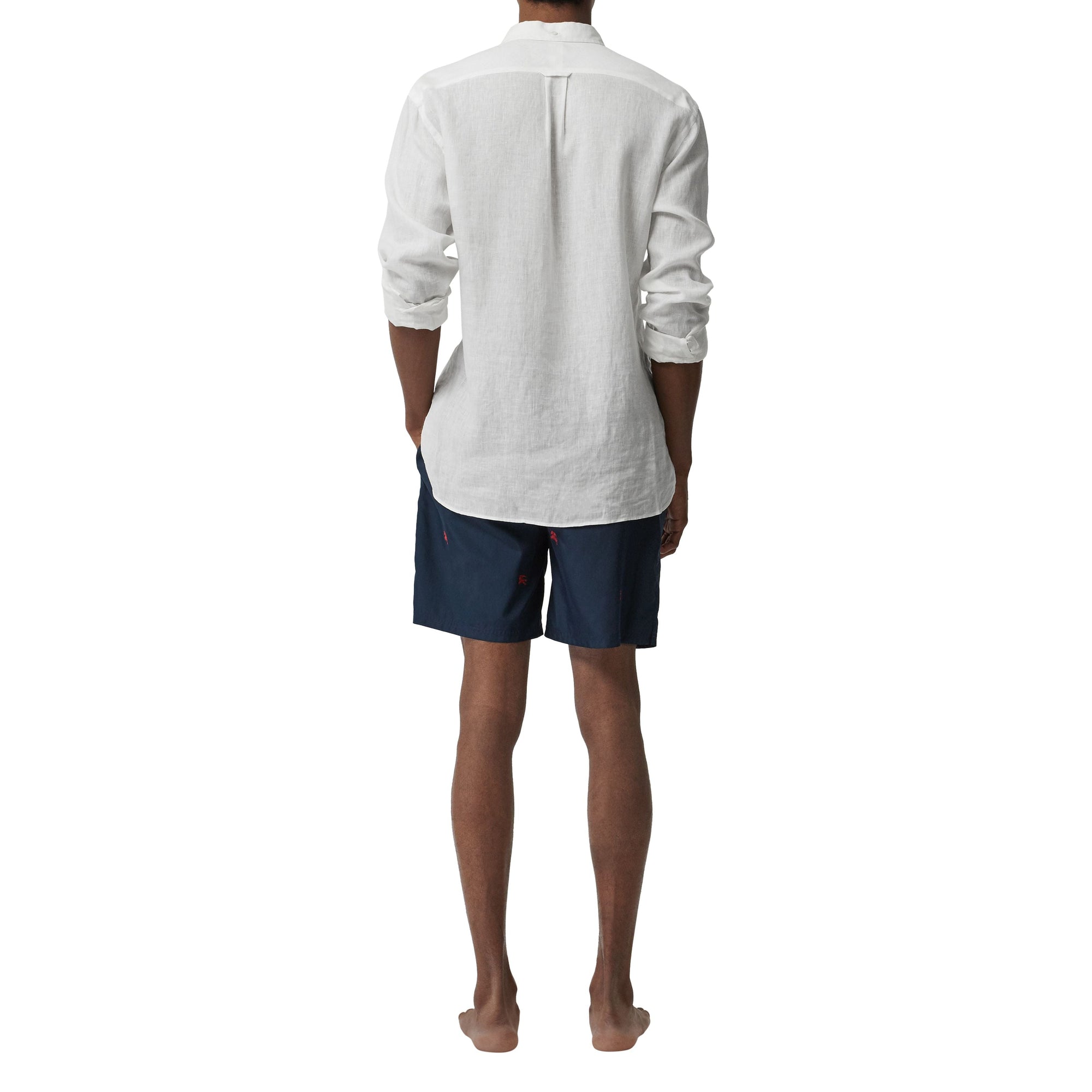 NAVY IP PATTERN Short de bain à cordon de serrage avec logo d'archive