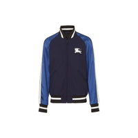 Veste de style varsity en nylon avec emblème du cavalier - Marine