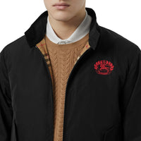 BLACK Veste Harrington en taffetas à mémoire de forme avec écusson