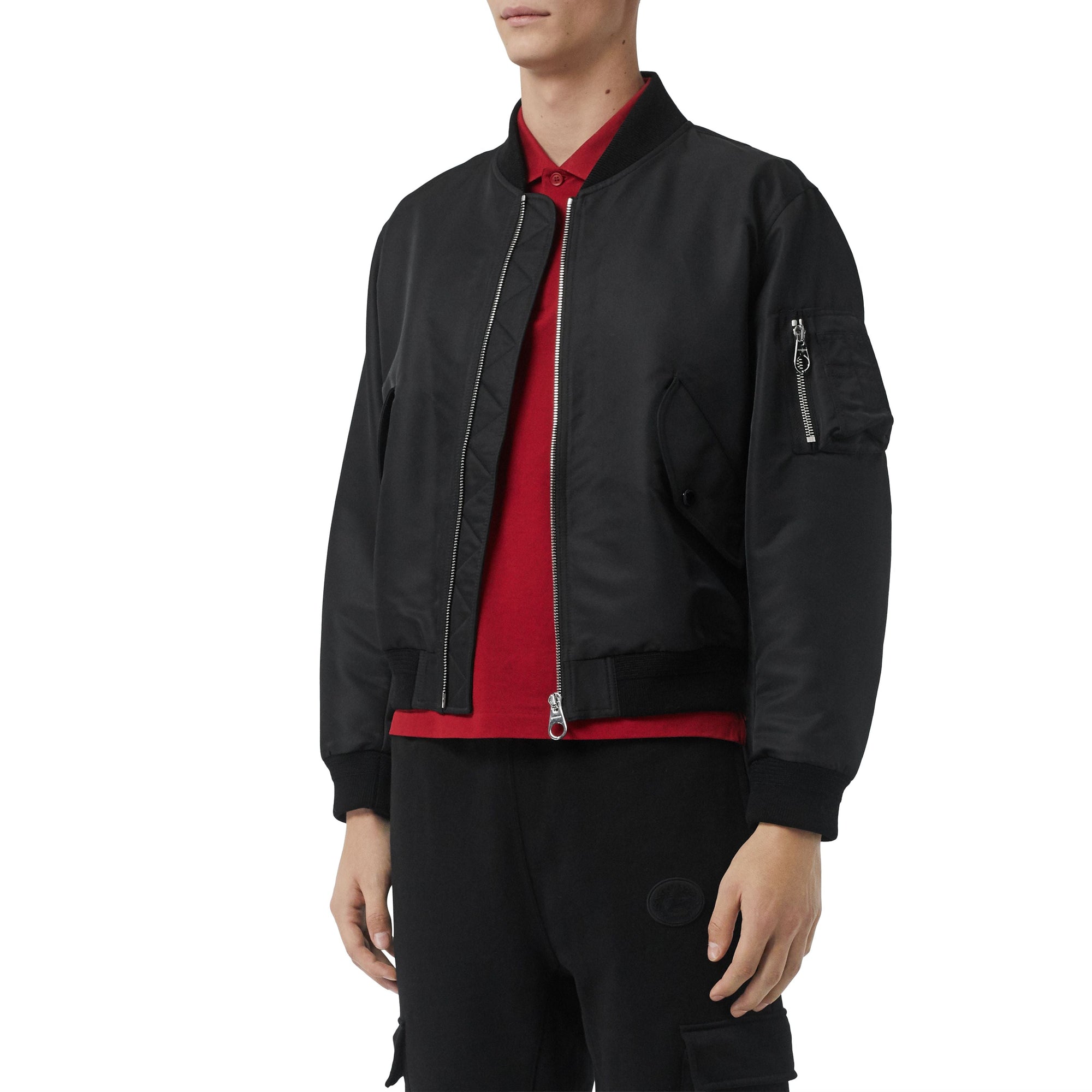 Bomber avec écusson imprimé - Noir
