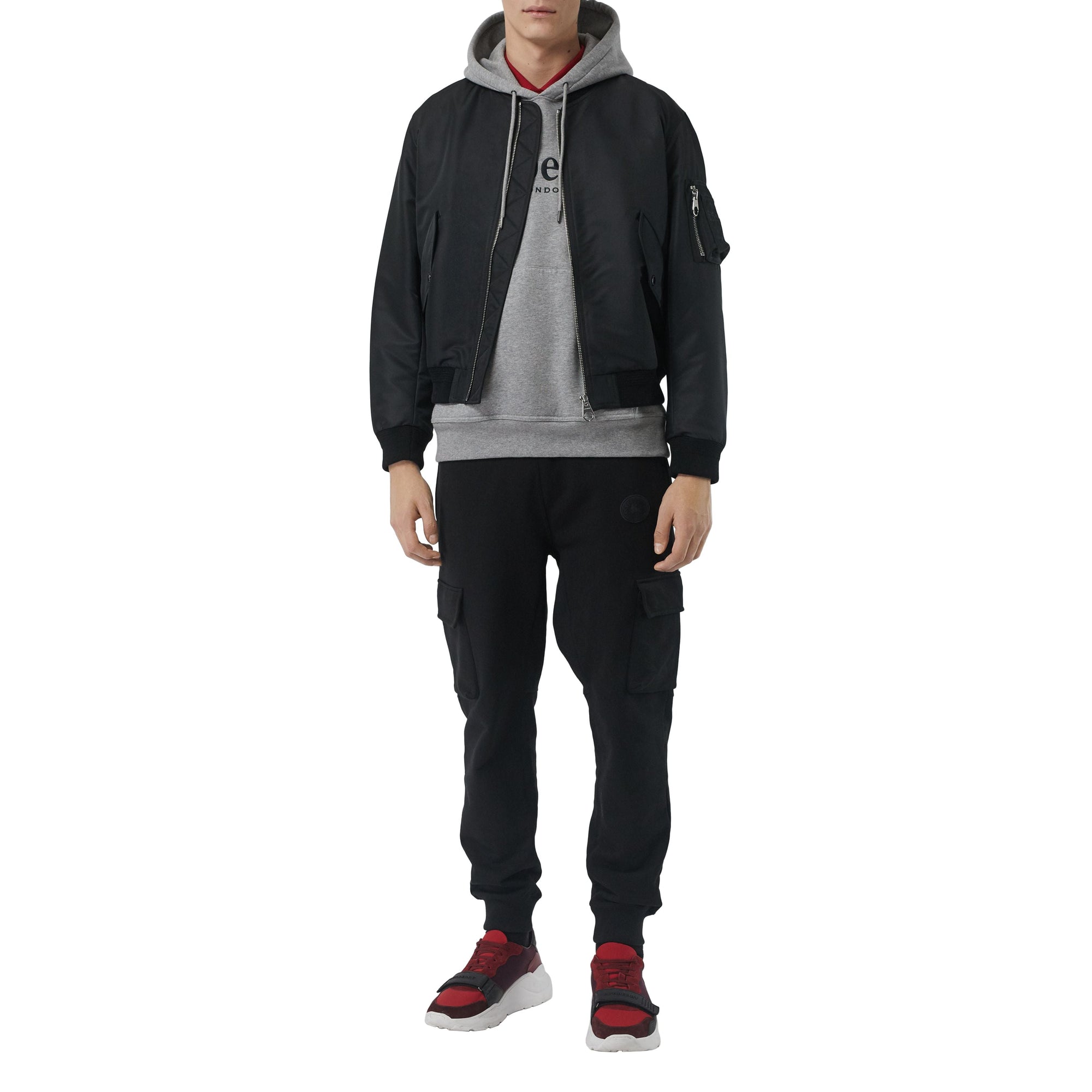 Bomber avec écusson imprimé - Noir