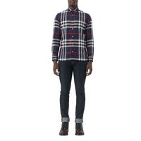 NAVY IP CHECK Chemise en flanelle de coton à motif check