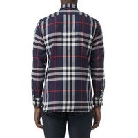 NAVY IP CHECK Chemise en flanelle de coton à motif check