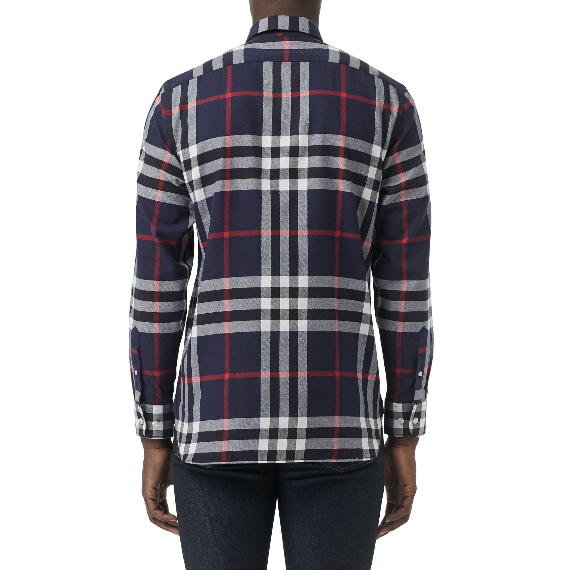 NAVY IP CHECK Chemise en flanelle de coton à motif check