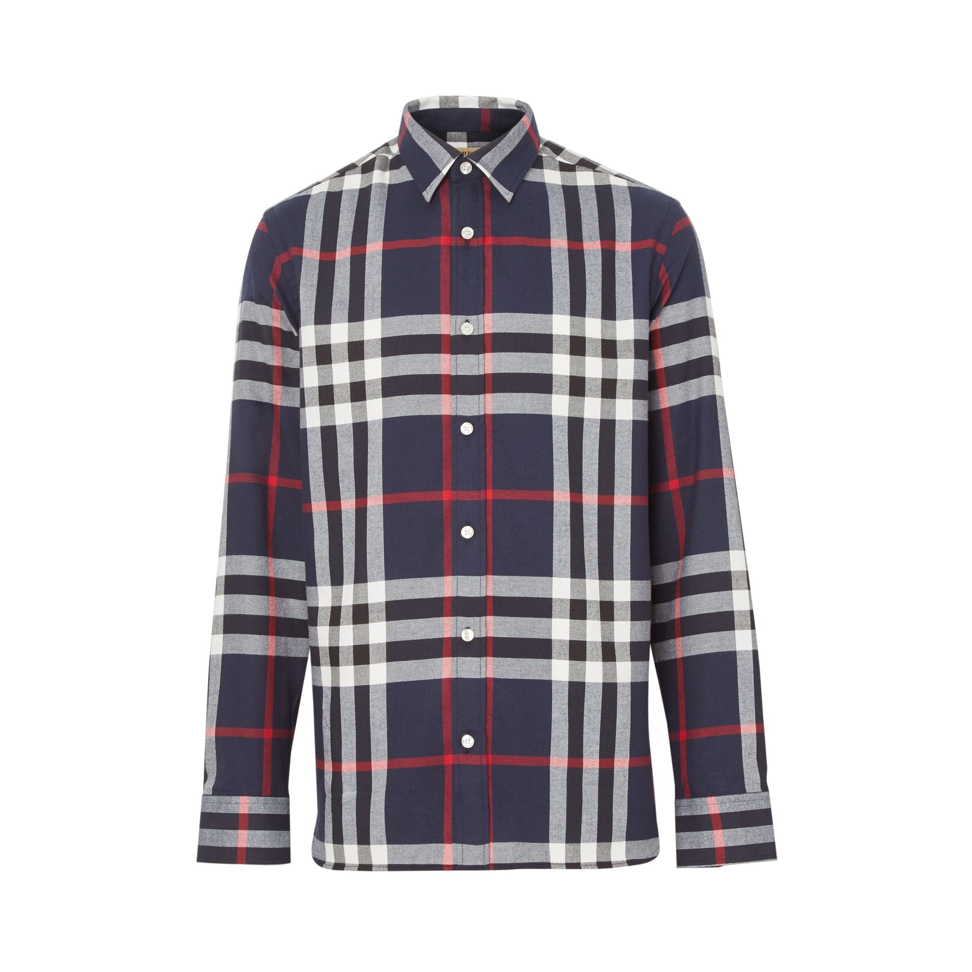 NAVY IP CHECK Chemise en flanelle de coton à motif check