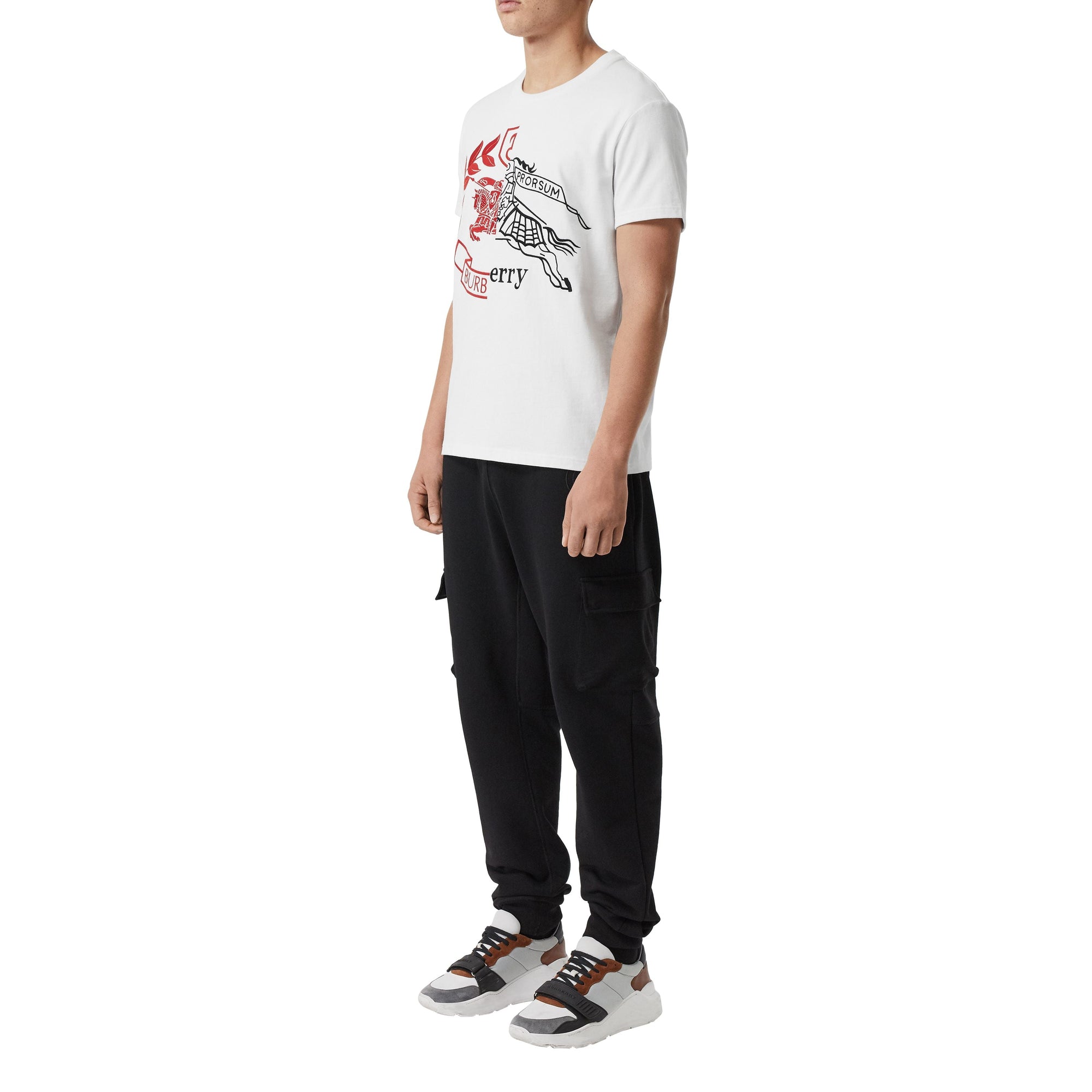 T-shirt en coton avec écusson - Blanc