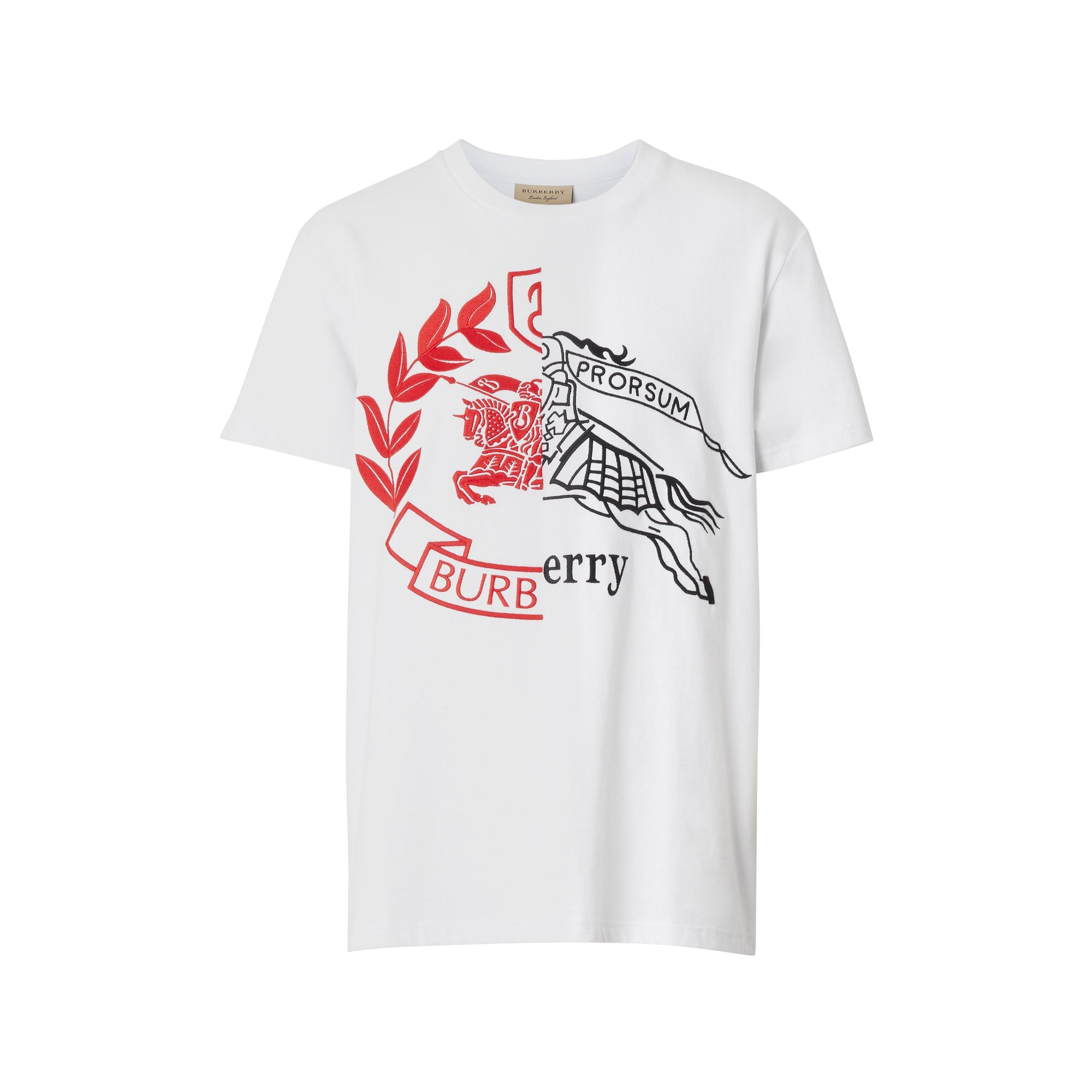 WHITE T-shirt en coton avec écusson