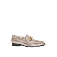 LIGHT GOLD Mocassins The Link en cuir métallisé
