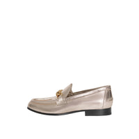 LIGHT GOLD Mocassins The Link en cuir métallisé